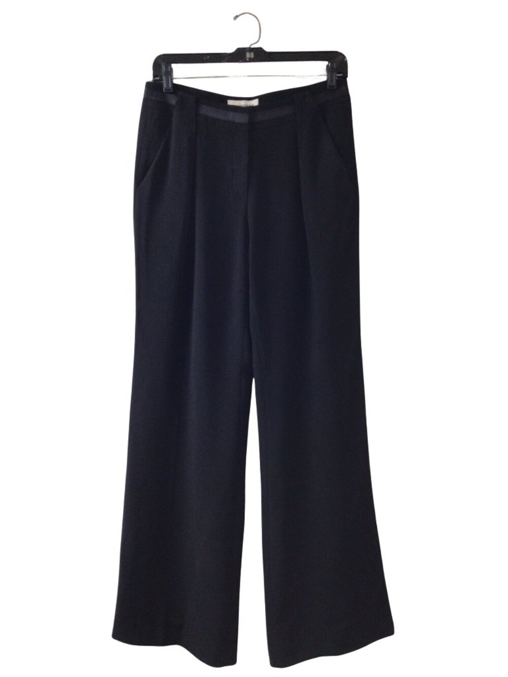Lands’ End Pants Women’s 6 Black Wide Leg Trousers Dressy Workwear Office Career